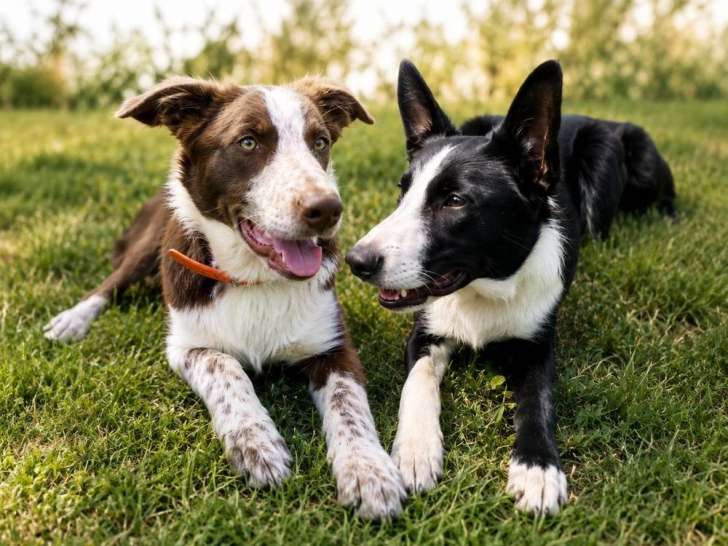 Deux chiots Border Collie mâles LOF nés en décembre 2025 à vendre