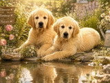 Chiot Golden Retriever mâle LOF à vendre né en mars 2026