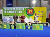 Gruffalina’s Anouchka CACIB MEILLEURE DE RACE 3eme MEILLEURE DE RACE sur le podium du ring d’honneur Exposition canine internationale de Santarém du 03/10/2024