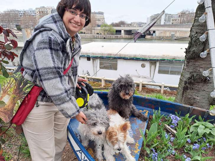Sur les Quais de Seine avec Bioudi, Rocky et Friska