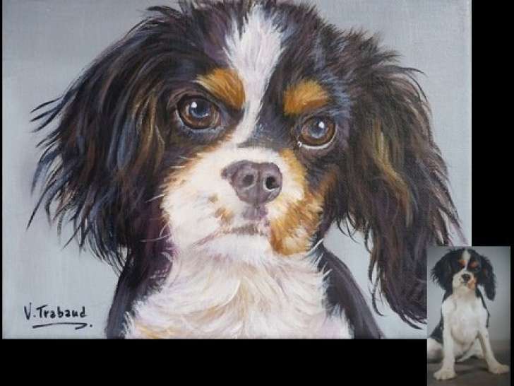 Portrait peinture acrylique sur toile 30x24 cm (commande d'après photo)